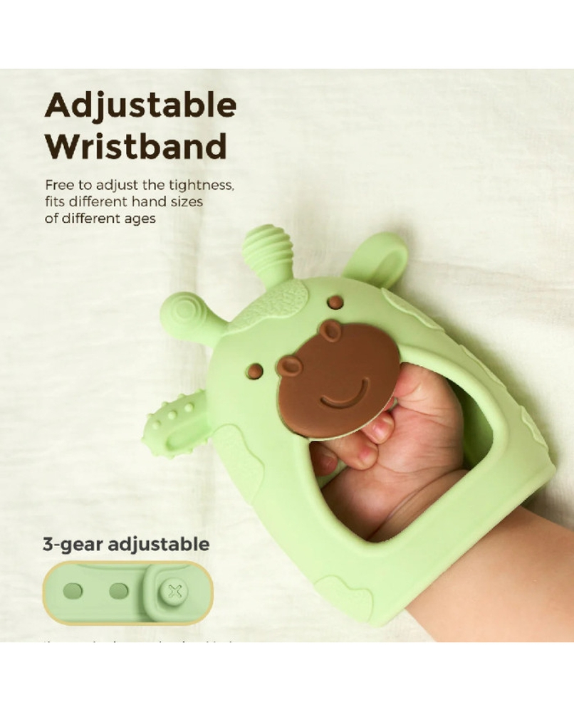 Jucarie dentitie din silicon Momcozy Green [2]