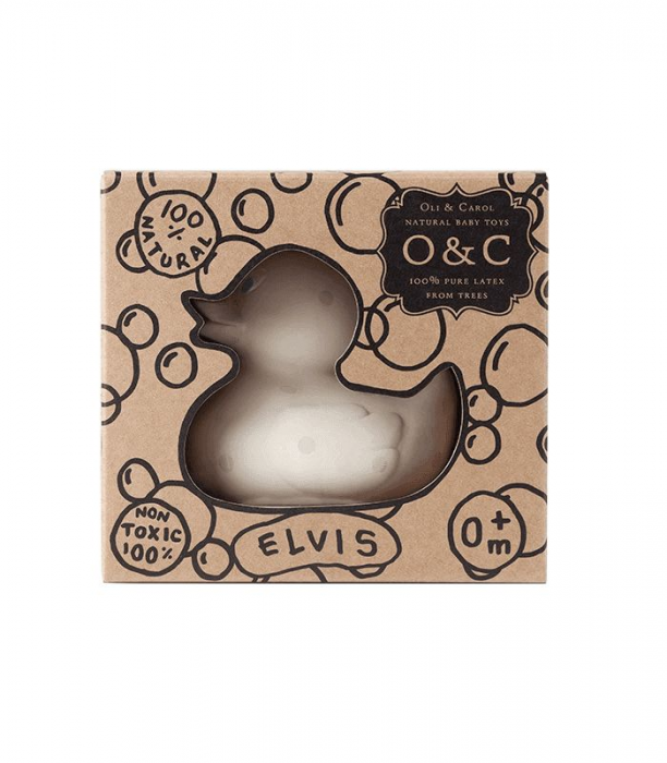 Jucarie de baie Oli and Carol Elvis duck cu buline roz [3]