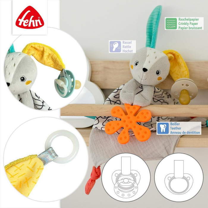 Jucarie doudou Fehn Iepuras dragalas [4]