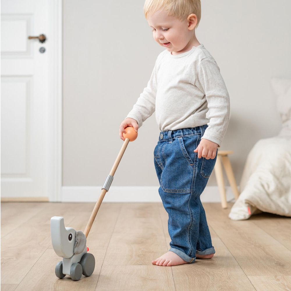 Jucarie Push Along Done by Deer din lemn Elphee Grey [4]