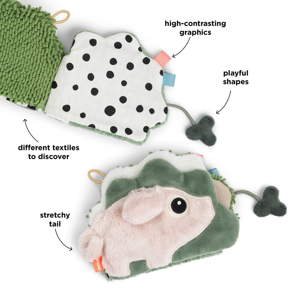 Jucarie senzoriala carticica de plus Done by Deer Tiny Farm Colour Mix [5]