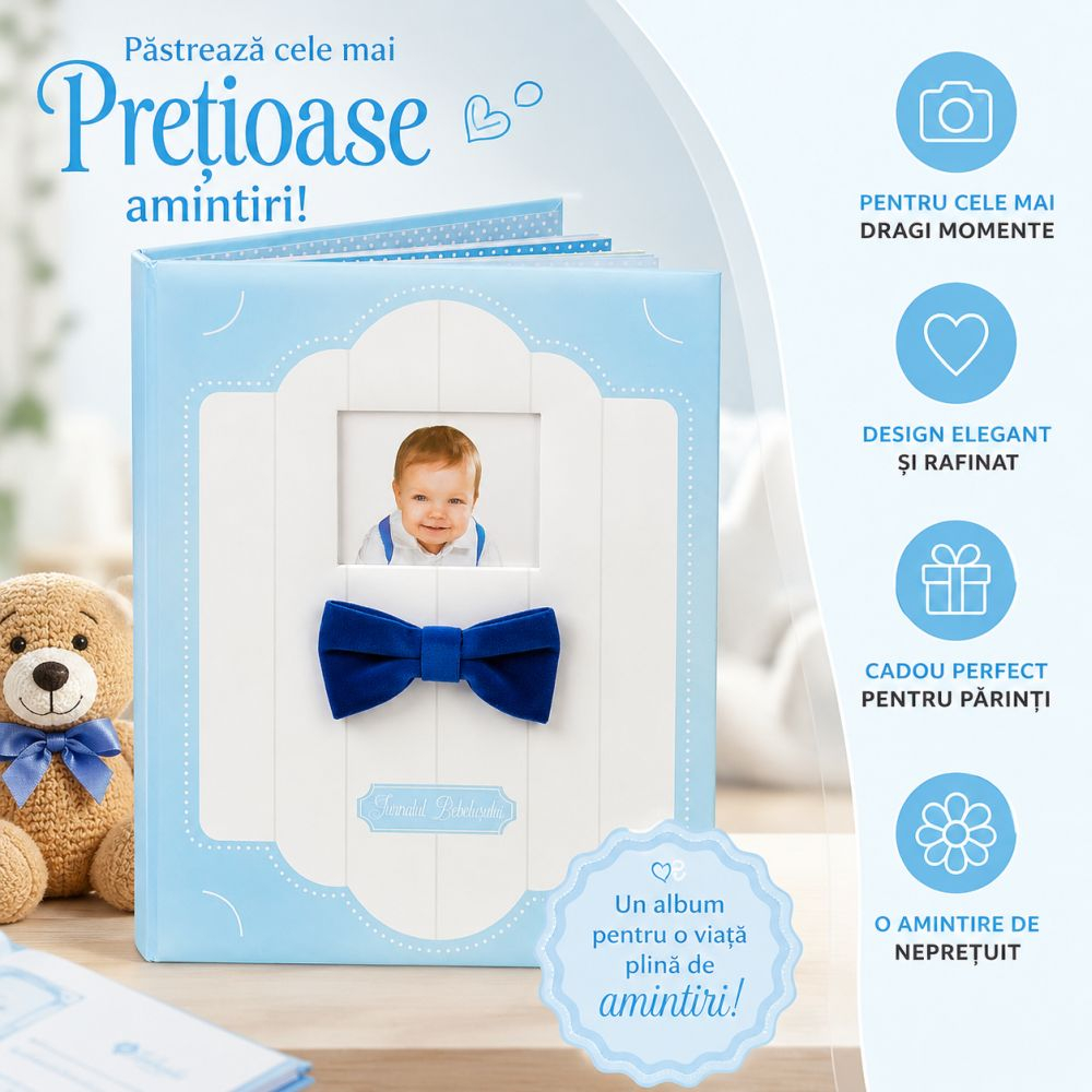 Jurnalul Bebelusului Liplut pentru Baieti - Cadou Personalizat [2]