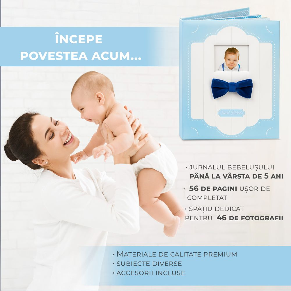 Jurnalul Bebelusului Liplut pentru Baieti - Cadou Personalizat [8]