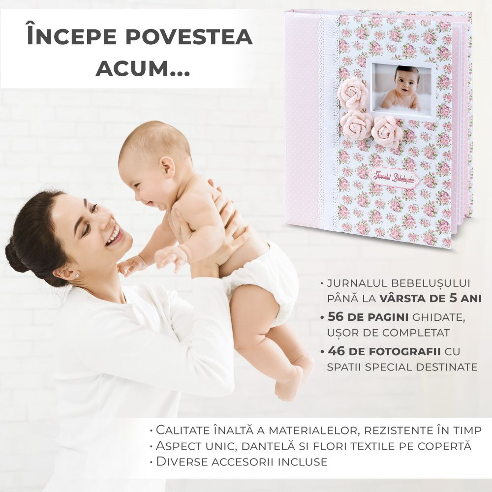 Jurnalul Bebelusului Liplut pentru Fetite - Cadou Personalizat [6]