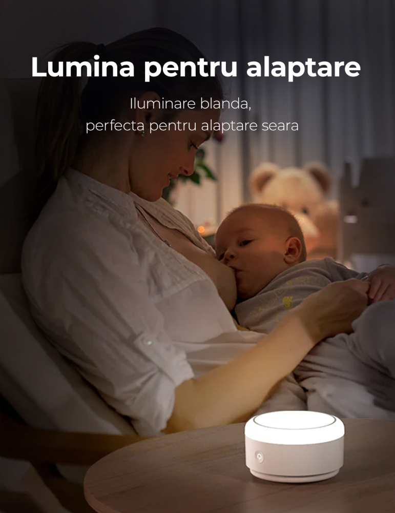 Lampa de veghe portabila Momcozy cu sunete albe cu acumulator si temporizator - Resigilat [9]