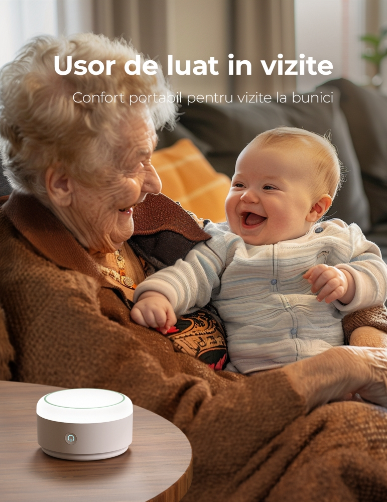 Lampa de veghe portabila Momcozy cu sunete albe cu acumulator si temporizator - Resigilat [11]