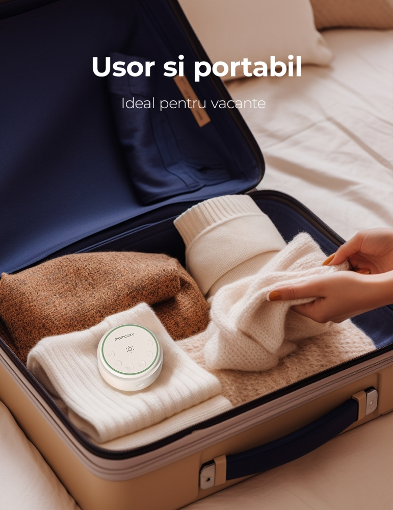 Lampa de veghe portabila Momcozy cu sunete albe cu acumulator si temporizator - Resigilat [8]