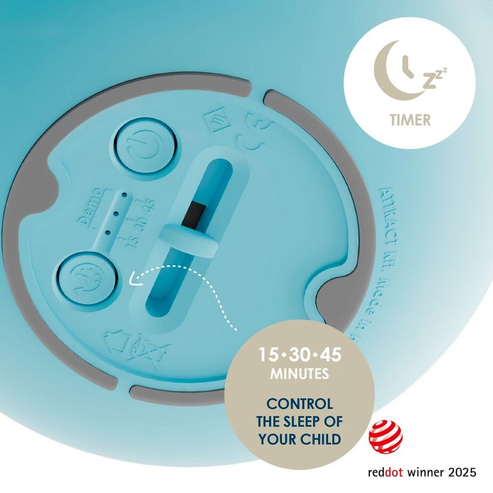Lampa de veghe Nosiboo Zigg antrenor de somn pentru copii cu lumina rosie si temporizator Blue [3]