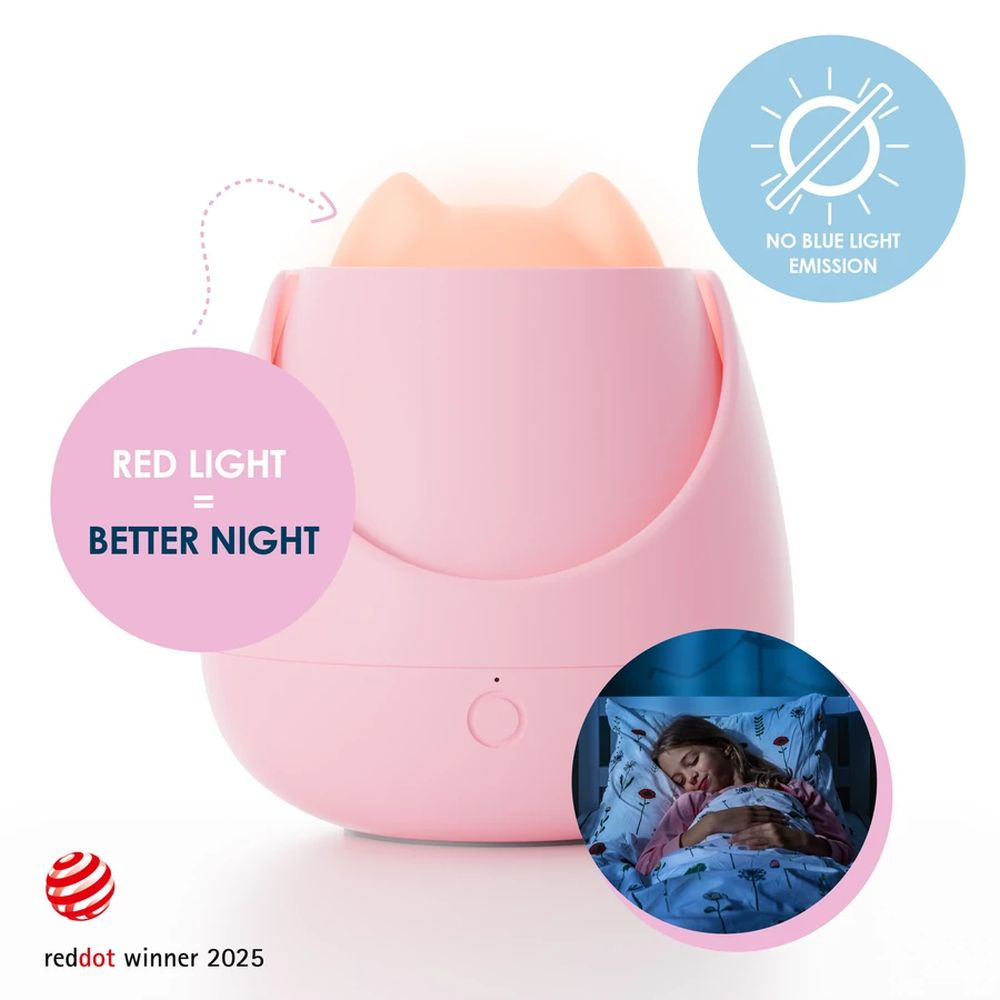 Lampa de veghe Nosiboo Zigg antrenor de somn pentru copii cu lumina rosie si temporizator Pink [9]