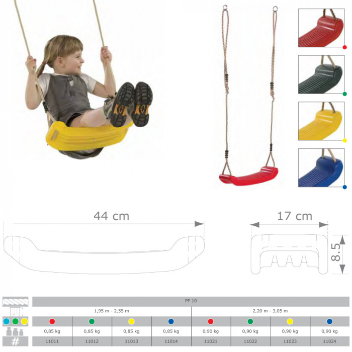 Leagan Swing Seat PP10 Turquoise (RAL5021) [2]