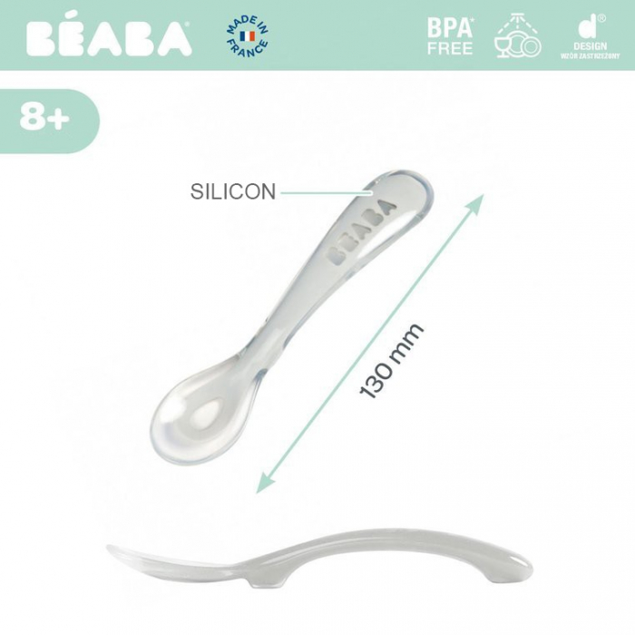 Lingurita silicon +8 luni Beaba Light Mist [2]