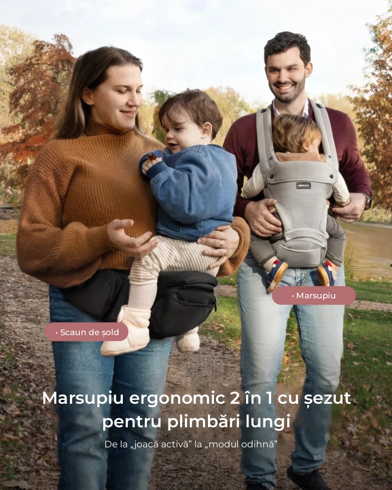 Marsupiu cu scaunel Momcozy Black [4]