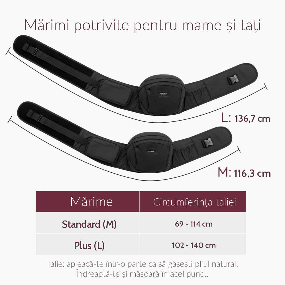 Marsupiu cu scaunel Momcozy M Black, 6 luni+ [4]