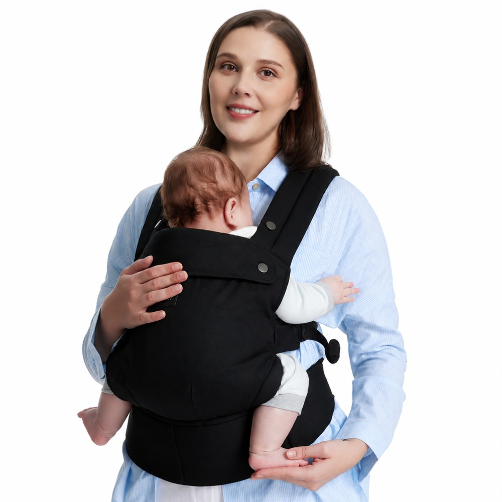 Marsupiu ergonomic Momcozy PureHug bumbac 100% Black 3-in-1 [3]