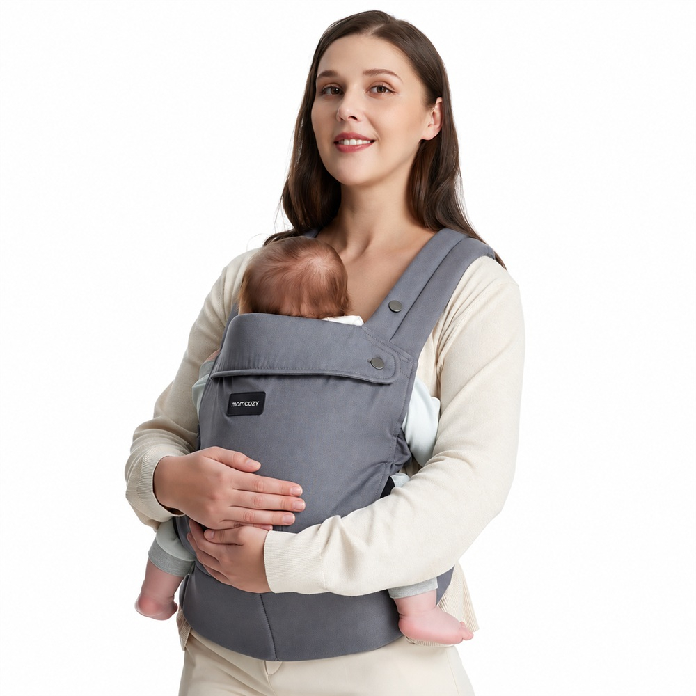 Marsupiu ergonomic Momcozy PureHug 3 in 1 bumbac Grey [3]