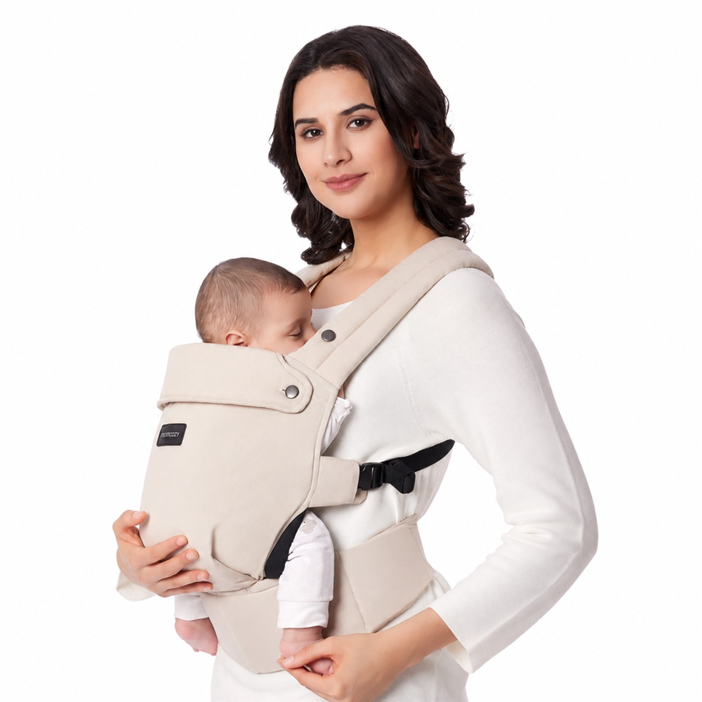 Marsupiu ergonomic Momcozy PureHug 3 in 1 bumbac Kaki [3]