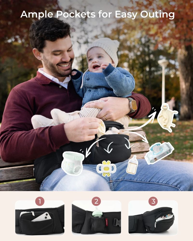 Marsupiu Momcozy cu sezut Black [8]