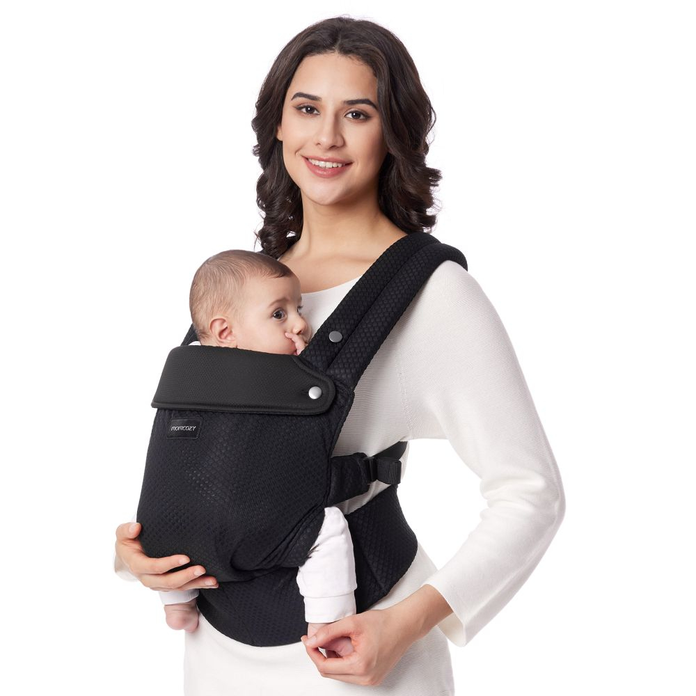 Marsupiu nou nascut Momcozy Air Mesh Black [2]