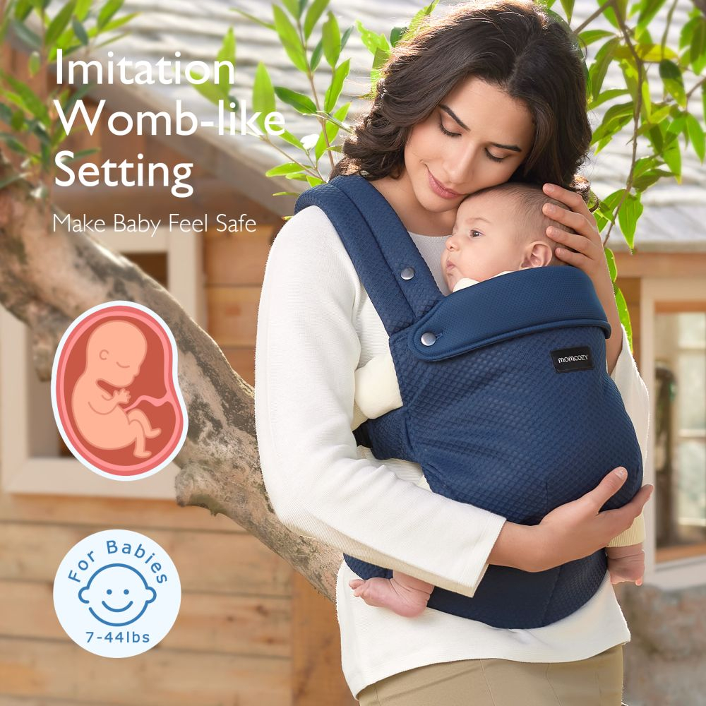 Marsupiu nou nascut Momcozy Air Mesh Blue [9]