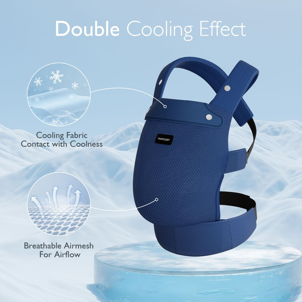 Marsupiu nou nascut Momcozy Air Mesh Blue [3]