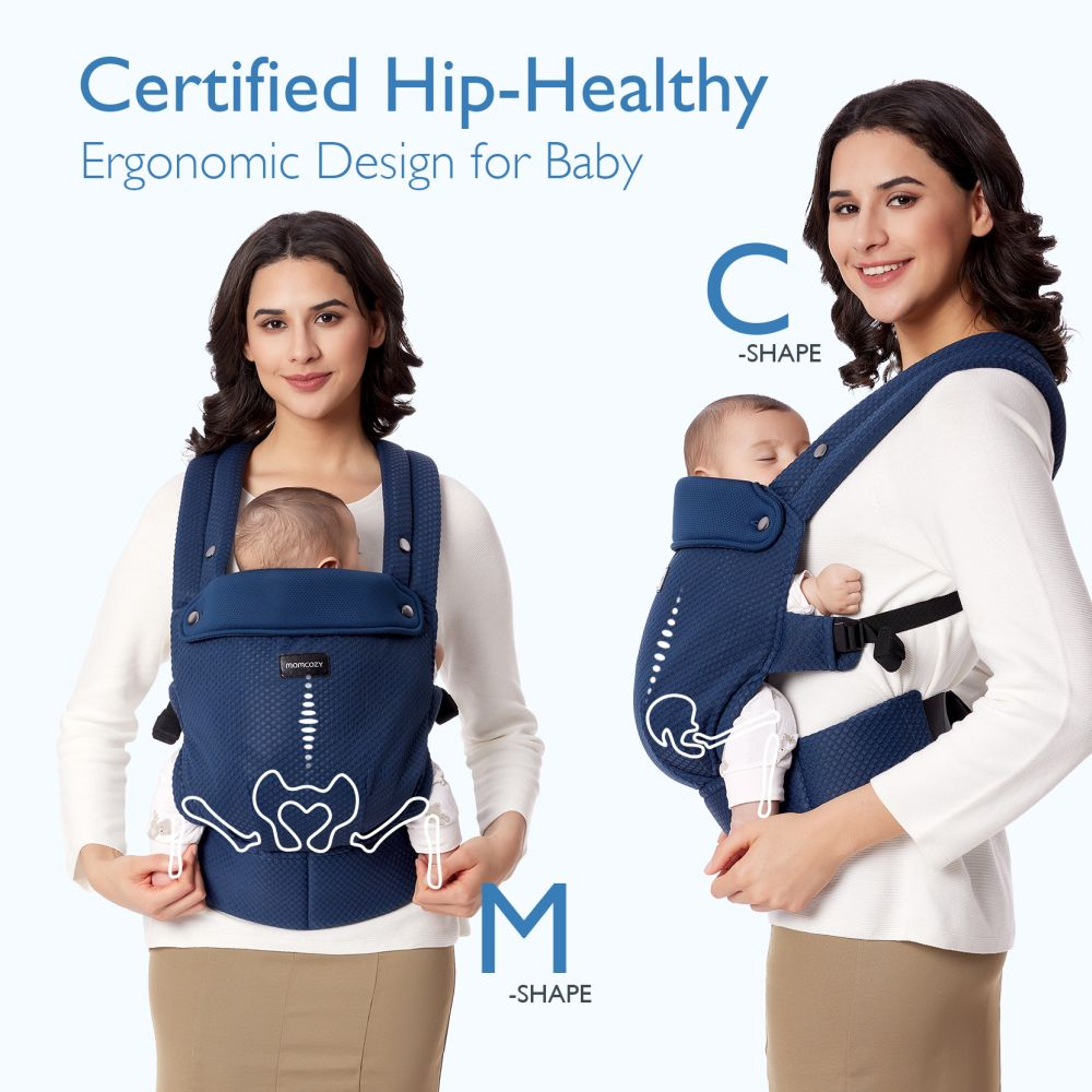 Marsupiu nou nascut Momcozy Air Mesh Blue [7]