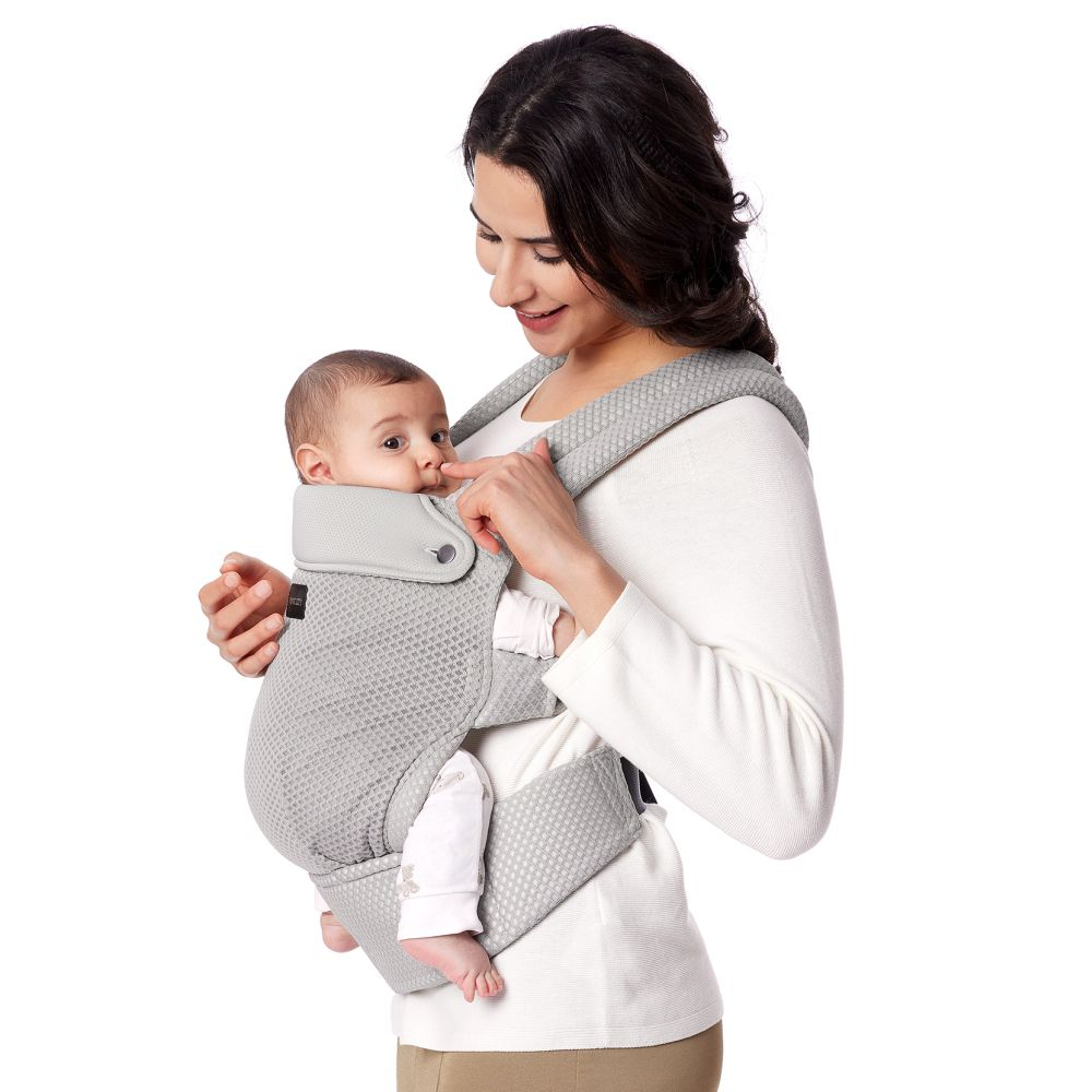 Marsupiu nou nascut Momcozy Air Mesh Grey [2]