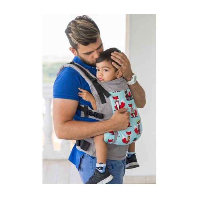 Marsupiu toddler organic Isara Foxy Gri [2]