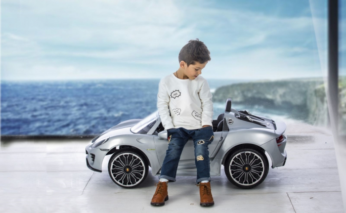 Masina electrica copii Rollplay Porche 918 Spyder, 12V, cu telecomanda [4]
