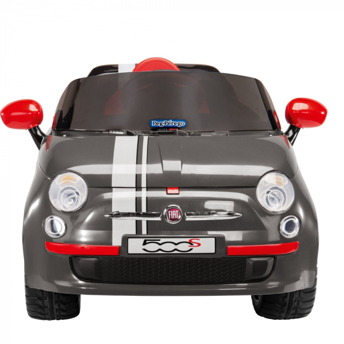 Masina electrica Peg Perego Fiat 500 S, 6V, 2 ani +, Gri [6]