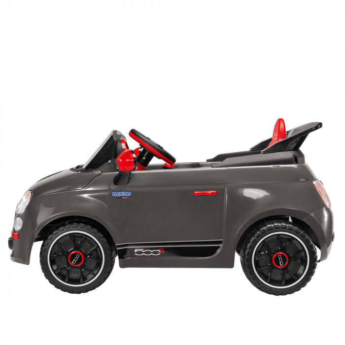 Masina electrica Peg Perego Fiat 500 S, 6V, 2 ani +, Gri [5]