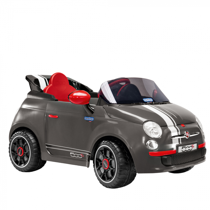 Masina electrica Peg Perego Fiat 500 S, 6V, 2 ani +, Gri