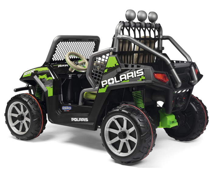 Masina Electrica Peg Perego Polaris Ranger Rzr Green Shadow, 24v, 6 ani+, Negru/Gri/Verde [5]