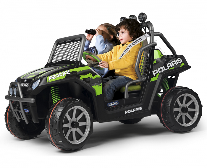 Masina Electrica Peg Perego Polaris Ranger Rzr Green Shadow, 24v, 6 ani+, Negru/Gri/Verde [6]