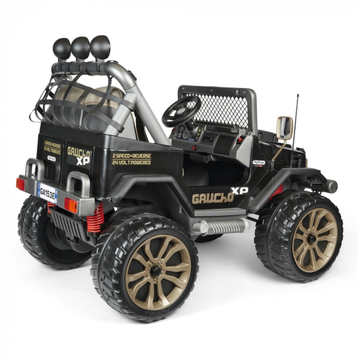 Masina Peg Perego Gaucho XP, 24V, 3 ani +, Negru/Maro [7]