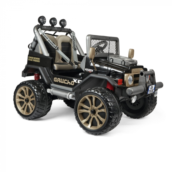 Masina Peg Perego Gaucho XP, 24V, 3 ani +, Negru/Maro [8]