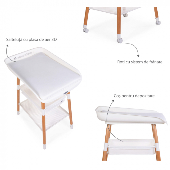 Masuta de infasat Childhome Evolux Natural Alb [5]