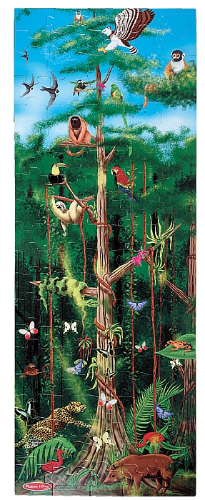 Melissa and Doug - Puzzle de podea Padurea Tropicala 100 pcs