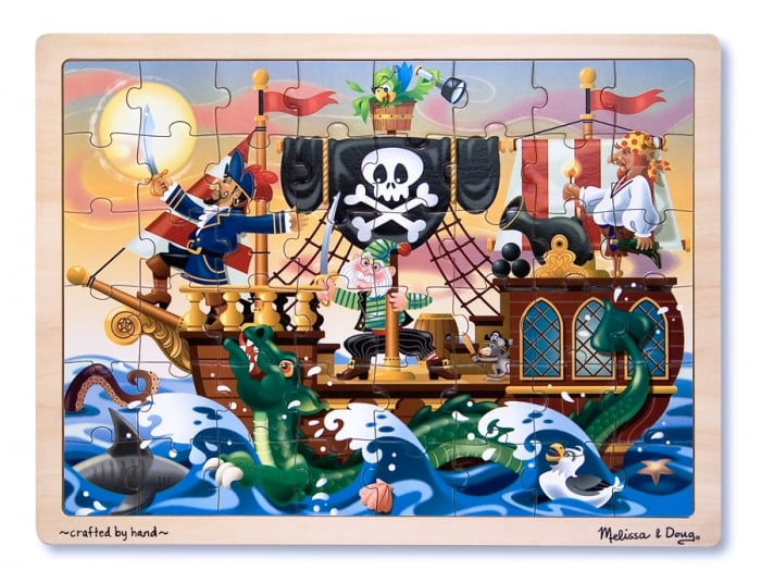 Melissa and Doug - Puzzle lemn Aventura Piratilor