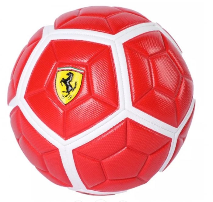 Minge de fotbal Mesuca Ferrari marimea 5 Rosu Alb