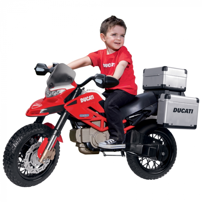 Motocicleta electrica Peg Perego Ducati Enduro, 12V, +3 ani, Negru / Rosu [8]