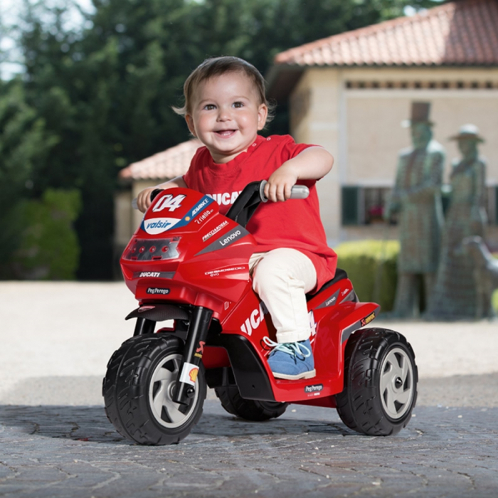 Motocicleta electrica Peg Perego Ducati Mini Evo, 6V, 1 an +, Negru/Rosu [8]