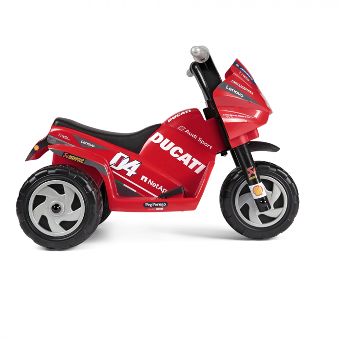 Motocicleta electrica Peg Perego Ducati Mini Evo, 6V, 1 an +, Negru/Rosu [7]