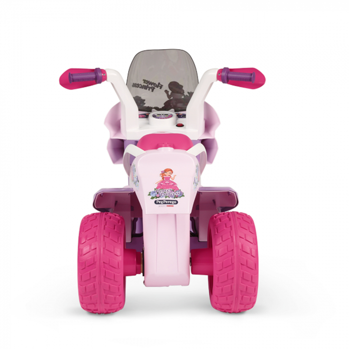 Motocicleta electrica Peg Perego Flower Princess, 6V, 2 ani +, Roz/Mov [8]