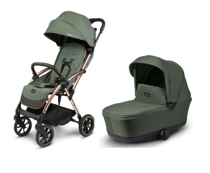 Pachet 2 in 1 Carucior Leclerc Baby Influencer XL Army Green