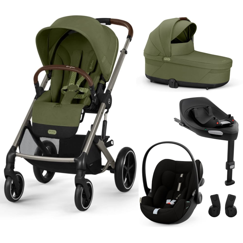 Carucior Cybex Balios S Lux 4 in 1 Taupe/Moss Green cu Scoica Auto Cloud G i-Size Plus reclinabila [1]