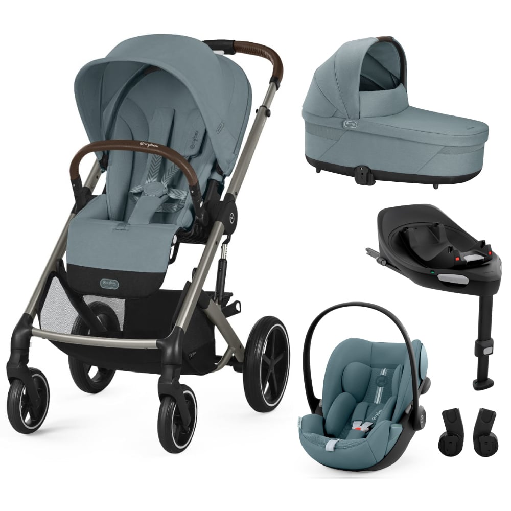 Pachet Black Friday Carucior Cybex Balios S Lux 4 in 1 Taupe/Stormy Blue cu Scoica Auto Cloud G i-Size Plus reclinabila [1]