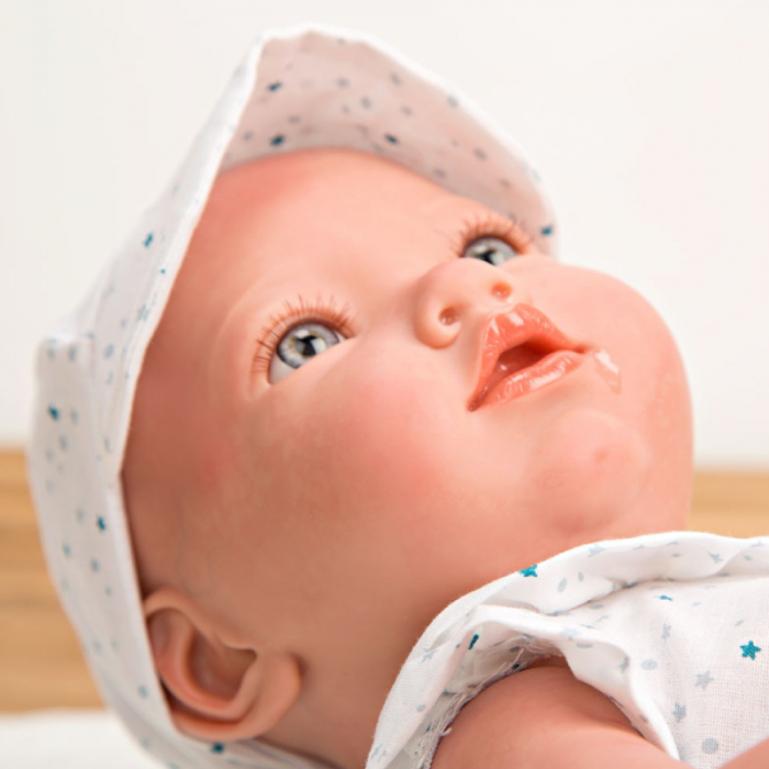 Papusa Reborn bebelus realist Arias Claudio 38 cm White/Blue-Resigilat [3]