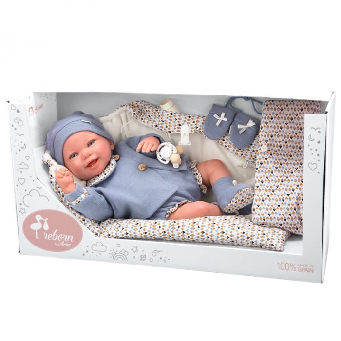 Papusa Reborn bebelus realist Arias Daniel 45 cm Blue [8]