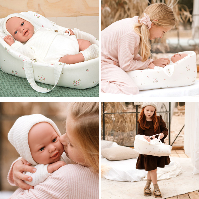 Papusa cu greutate reala Arias Adi Elegance 45 cm si cos cu manere [5]