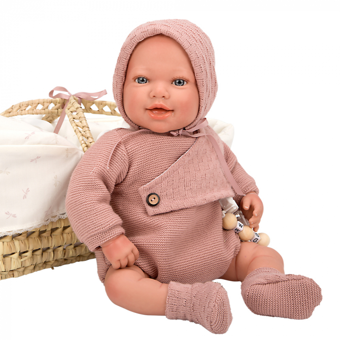 Papusa Reborn bebelus realist Arias Avana 45 cm si cos din rachita [2]